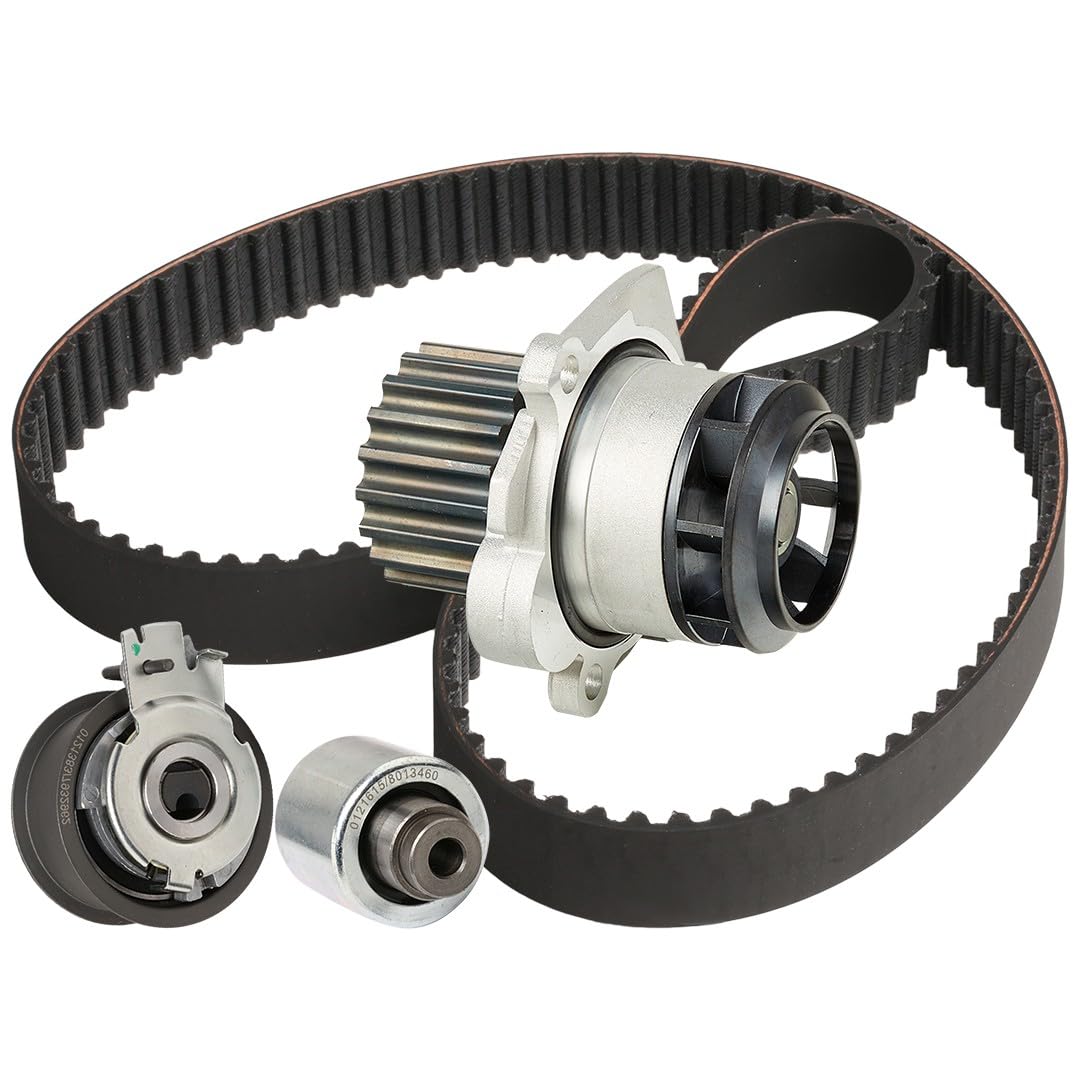 RIDEX 3096W0590 Wasserpumpe + Zahnriemensatz Zähnezahl: 120 30 mm mit Wasserpumpe Kompatibel mit VW POLO 9N TOURAN 1T1, 1T2 Transporter T5 Bus 7HB, 7HJ, 7EB, 7EJ, 7EF, 7EG, 7HF, 7EC, AUDI
