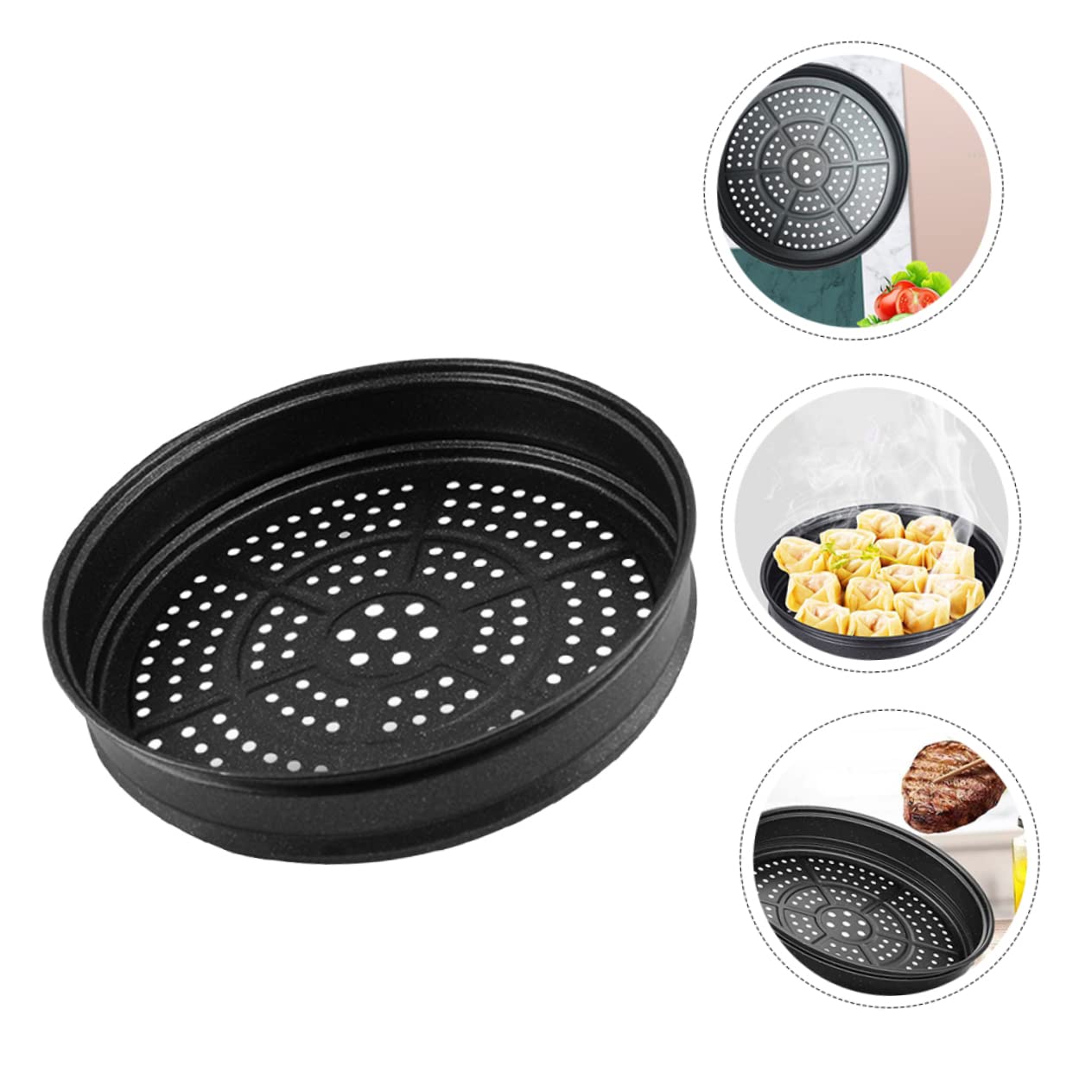 SHOWERORO Supporto Per Cottura a Vapore 30cm in Acciaio Inox Antiaderente Griglia Per La Cottura a Vapore Per La Casa Per Cucina Domestica e Pentole Multifunzione