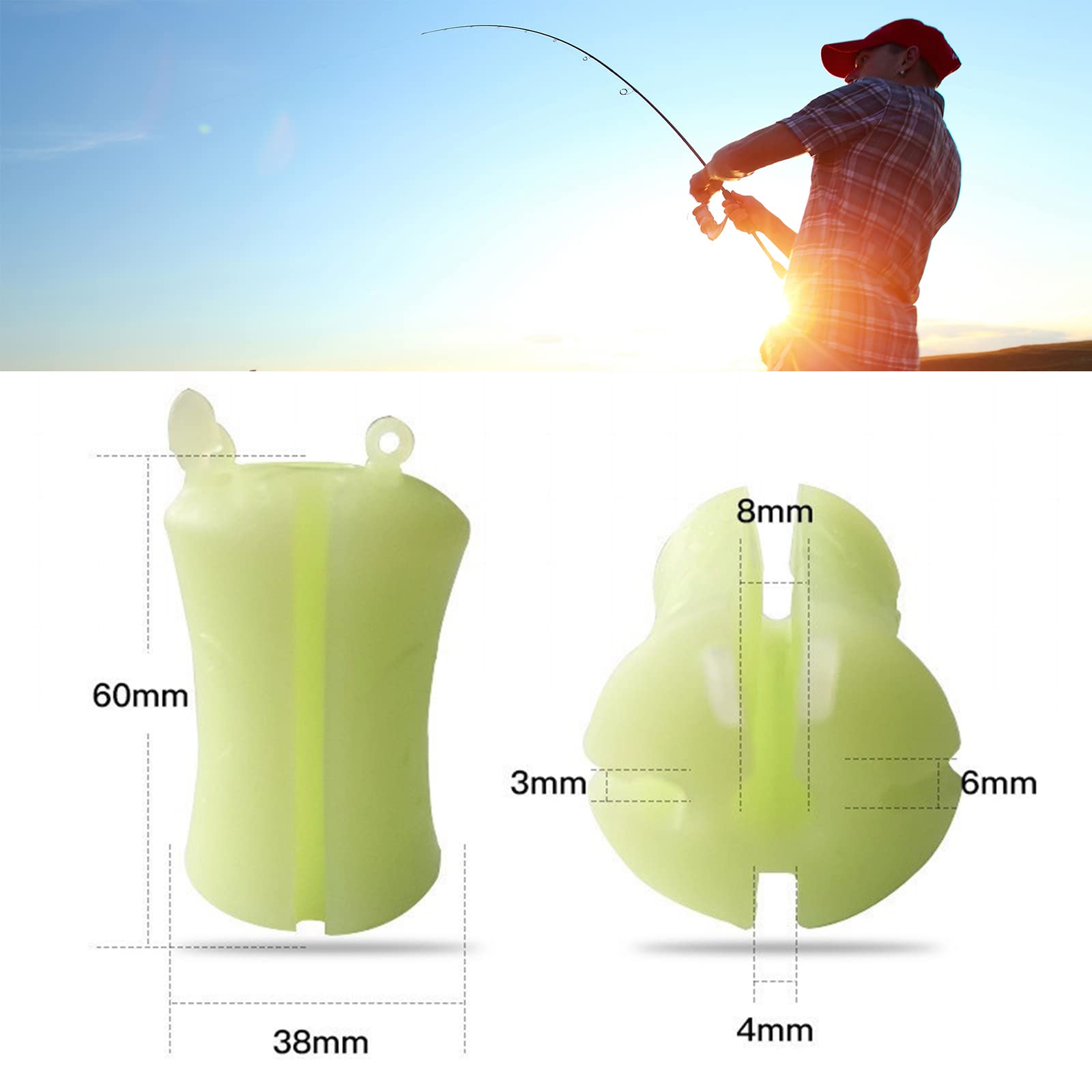Clip per canna da pesca in gomma, palla fissa portatile per canna da pesca, in gomma
