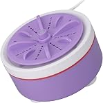 Aramox Mini Turbo Washing Machine Efficient Portable Washer for Light Laundry Work and Travel, USB Powered for Small Clothes (Purplish)
