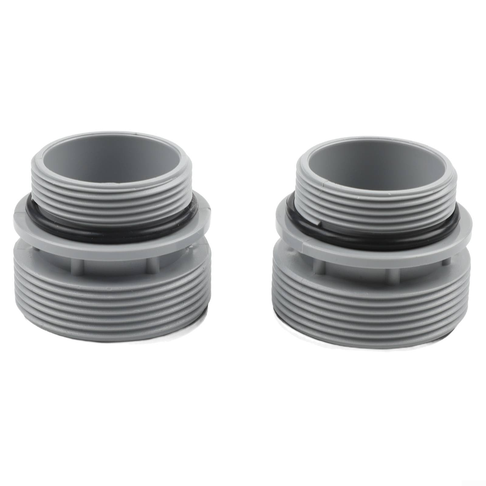 Kit de válvula desviadora de piscina de 3 vías de 1.5 pulgadas, adaptador de manguera ABS de 9 piezas para bombas sobre el suelo y controles de flujo con juntas tóricas y abrazaderas, blanco y negro