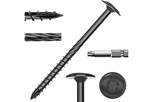 #14x6 Inch Outdoor Wood Screws, Black Coating Lag Screws