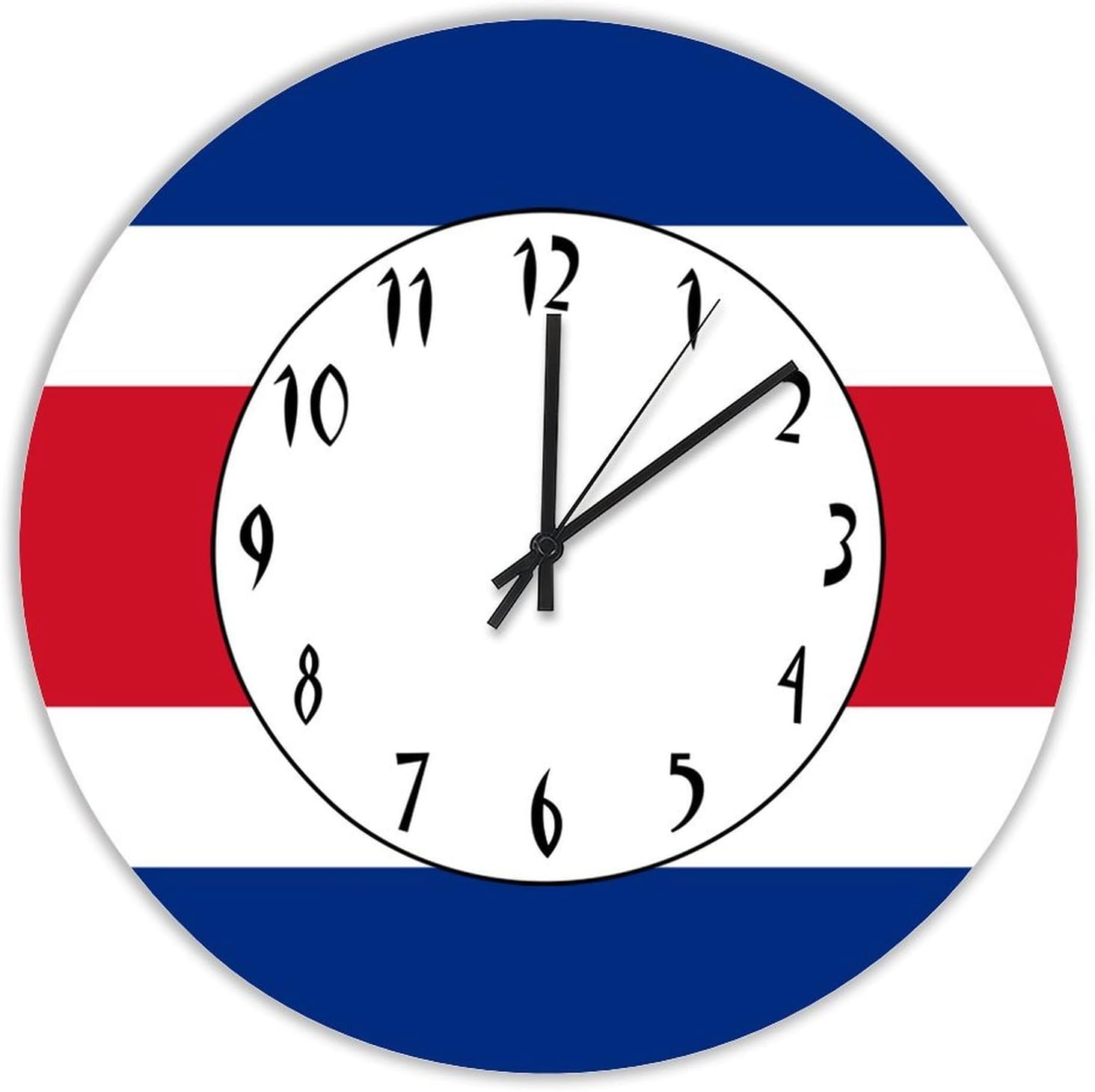 Ecuador Hanging Wall Clock Ecuador National Flag Round Wood Wall Clock 15inch Clocks Battery Operated Quartz Silent Art Clocks for Living Room Bedroom Office