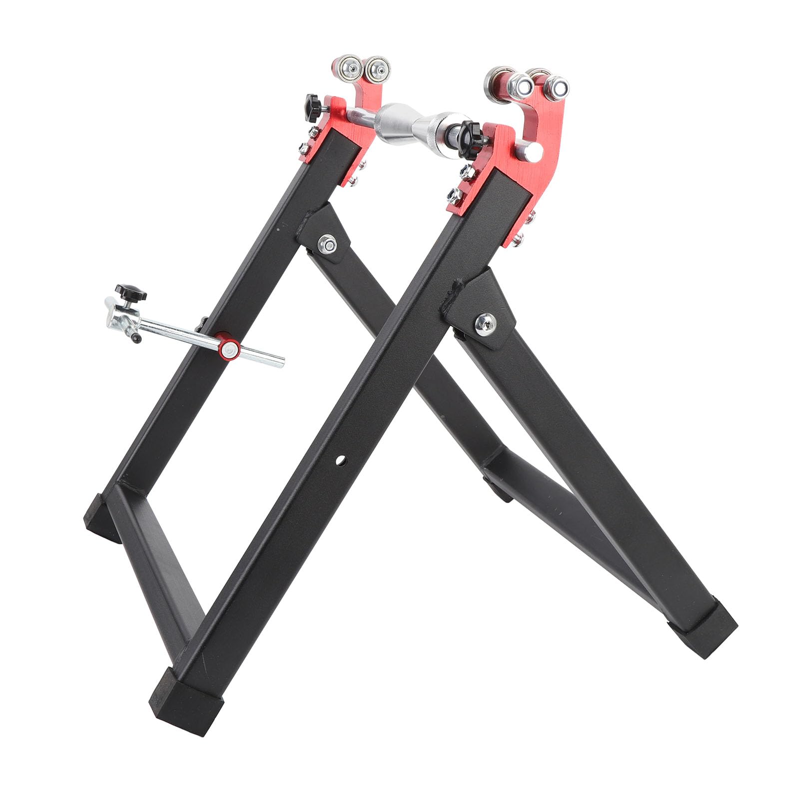 Jiawu Soporte para Equilibrador de Ruedas de Motocicleta, Soporte Plegable Portátil para Alineación de Neumáticos con Conos de Centrado Ajustables, Equilibrador de Llantas Resistente para Moto