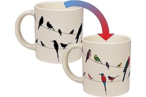 The Unemployed Philosophers Guild Birds on a Wire Heat Transforming Color Changing Mug