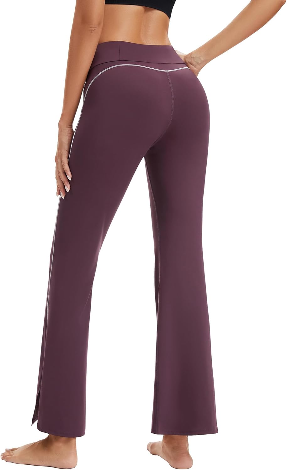 VME High Waisted Yoga Pants with Pockets - Tummy Control Workout Running Yoga Legging for Women - Image 5