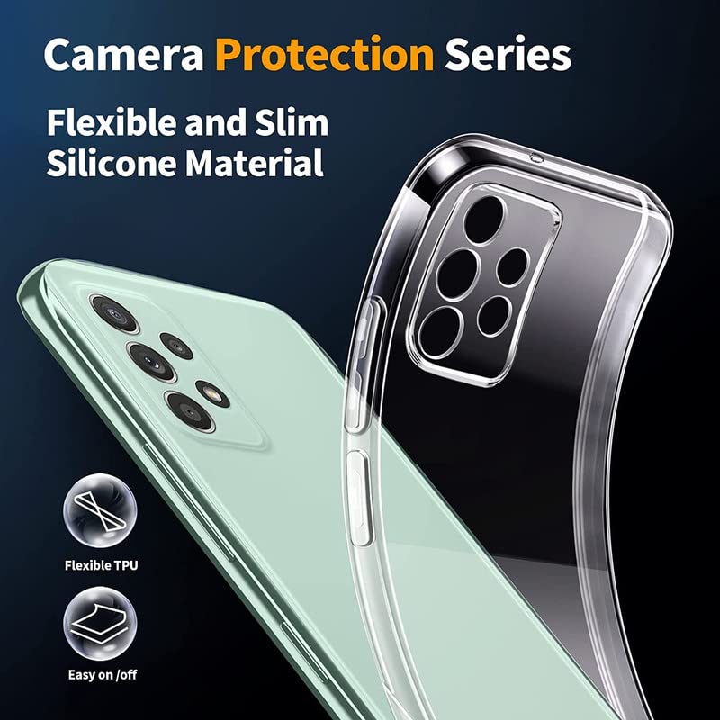 Image of Ultra Clear Slim Anti-Slip Grip Soft Flexible Back Cover for Samsung Galaxy A73 5G / SM-A736B, SM-A736B /DS (Shockproof,Transparent)