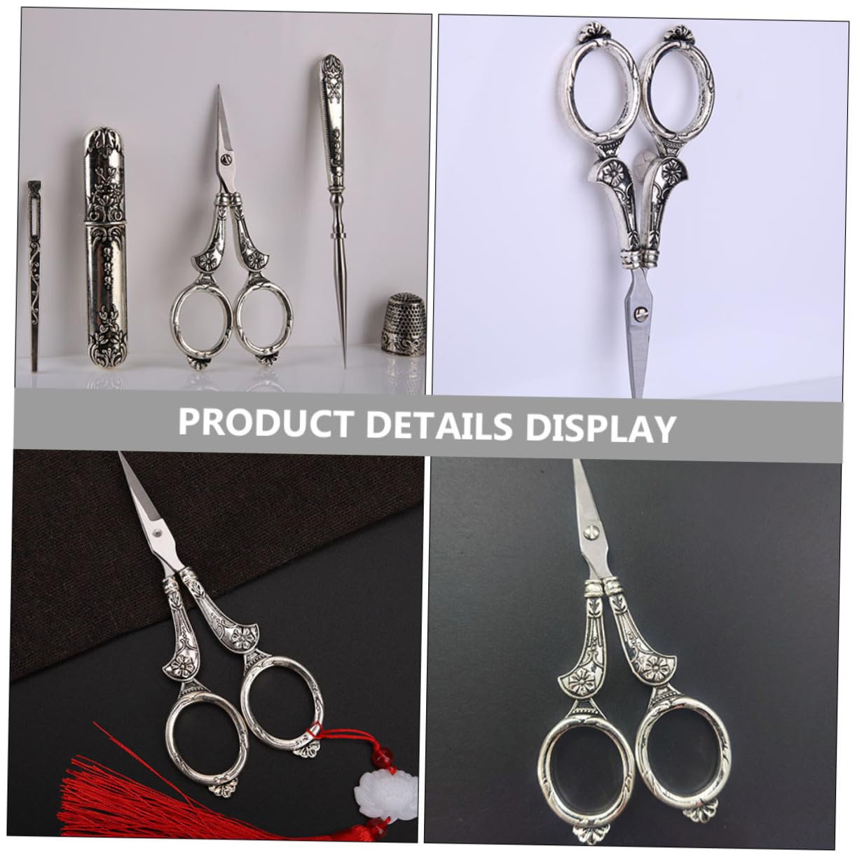 Lurrose 5stücke Retro Stickschere Aus Edelstahl Schneiderschere Für Handwerk Und Spitzes Design Ergonomischer Griff Für Nähen Und Stickerei Langlebig Und Robust