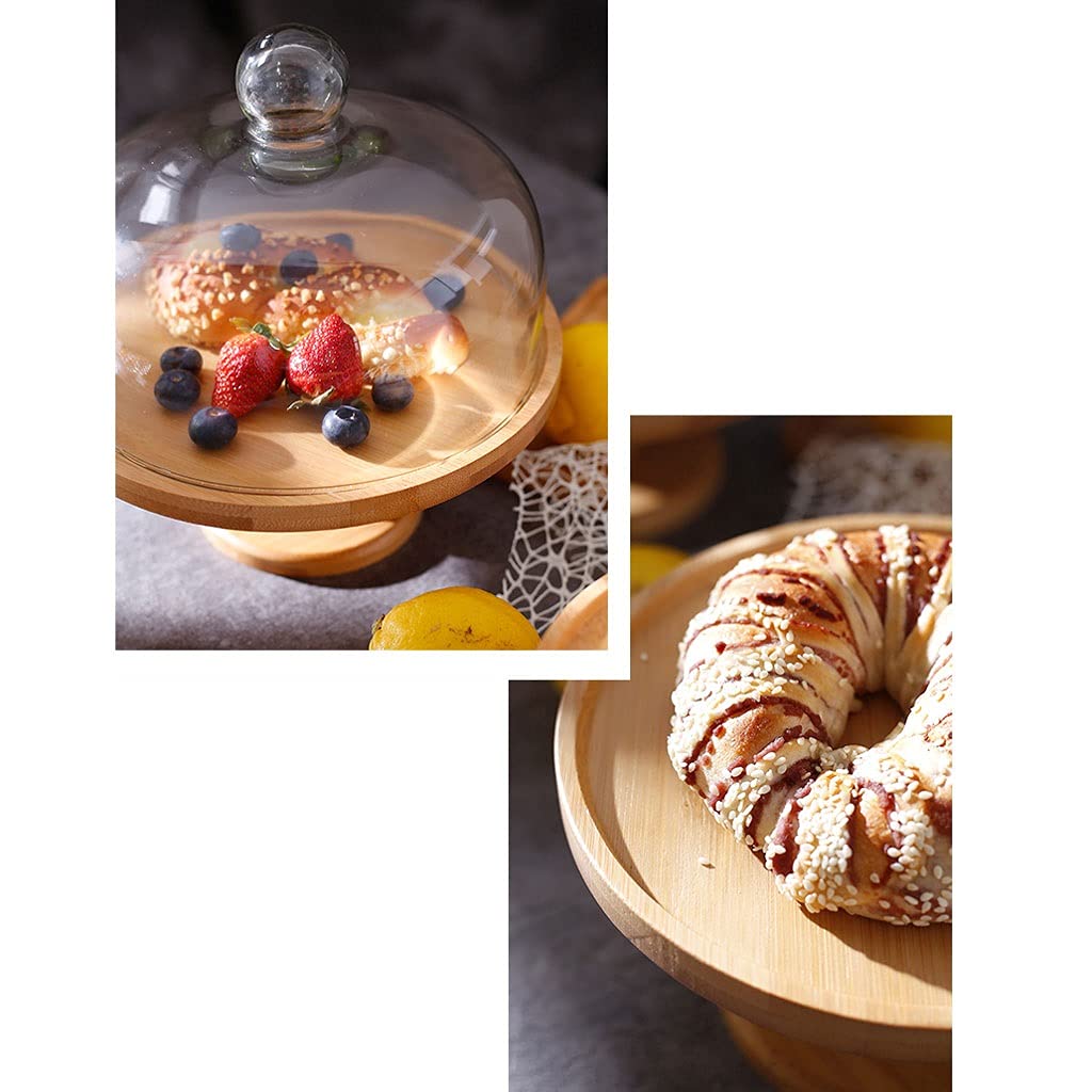 Alzata Torta Vassoio dell'esposizione del vassoio dell'esposizione dell'alto del vassoio del vassoio del pane del vassoio della frutta del vassoio di degustazione della frutta con coperchio del rivest
