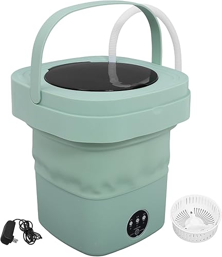 Lavadora portátil con capacidad de mini lavadora plegable con secador giratorio para dormitorio del hogar, ligero, compacto, pequeño aparato de