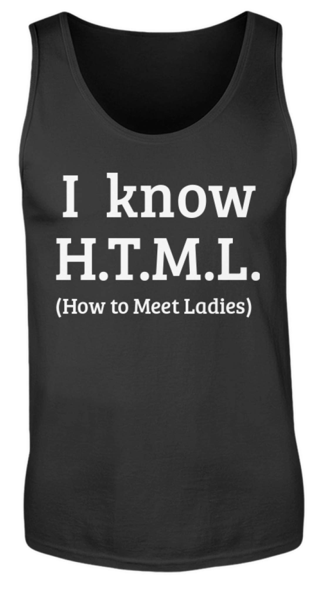 Camiseta de tirantes I Know HTML para evitar el calor al programar 3