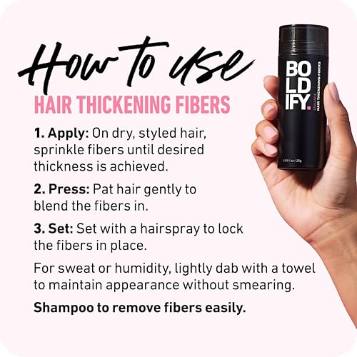 Miniatura 7 de BOLDIFY - Fibras de pelo para el cabello fino (rubio claro), indetectables, botella de 2 onzas oculta completamente la pérdida de cabello en 15