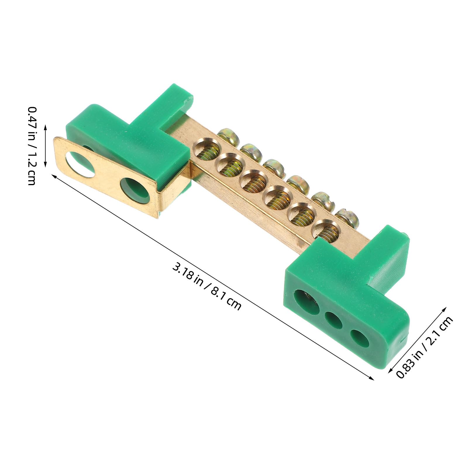 Barre de Terre Électrique 6 Positions 6X9 MM 4 Pièces Bornier Cuivre pour Tableau de Distribution Industrielle Connexion Rapide et Maintenance Simplifiée