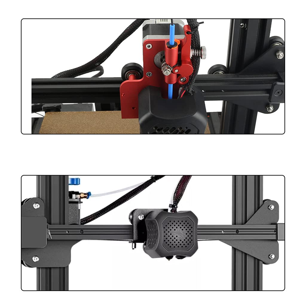 Extrudeuse MK8 pour imprimante 3D Version améliorée Ender-3/3s/v2 Double vitesse/poulie Installation courte portée Plaque de fixation