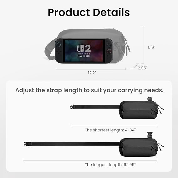 tomtoc Compact EDC Sling Bag, Minimalist Chest Shoulder for Men Women