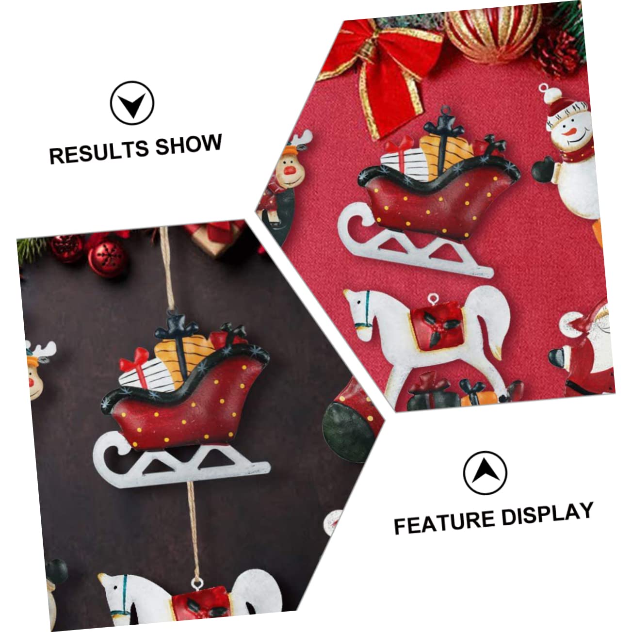 Cabilock 2 Sätze Weihnachtsschmuck Anhänger Puzzle Glocken Lebkuchen Outlet Mann des Deckels Medaillon Weihnachtsbaum Hängende Verzierung Buntes Holz 12 Stück * 2