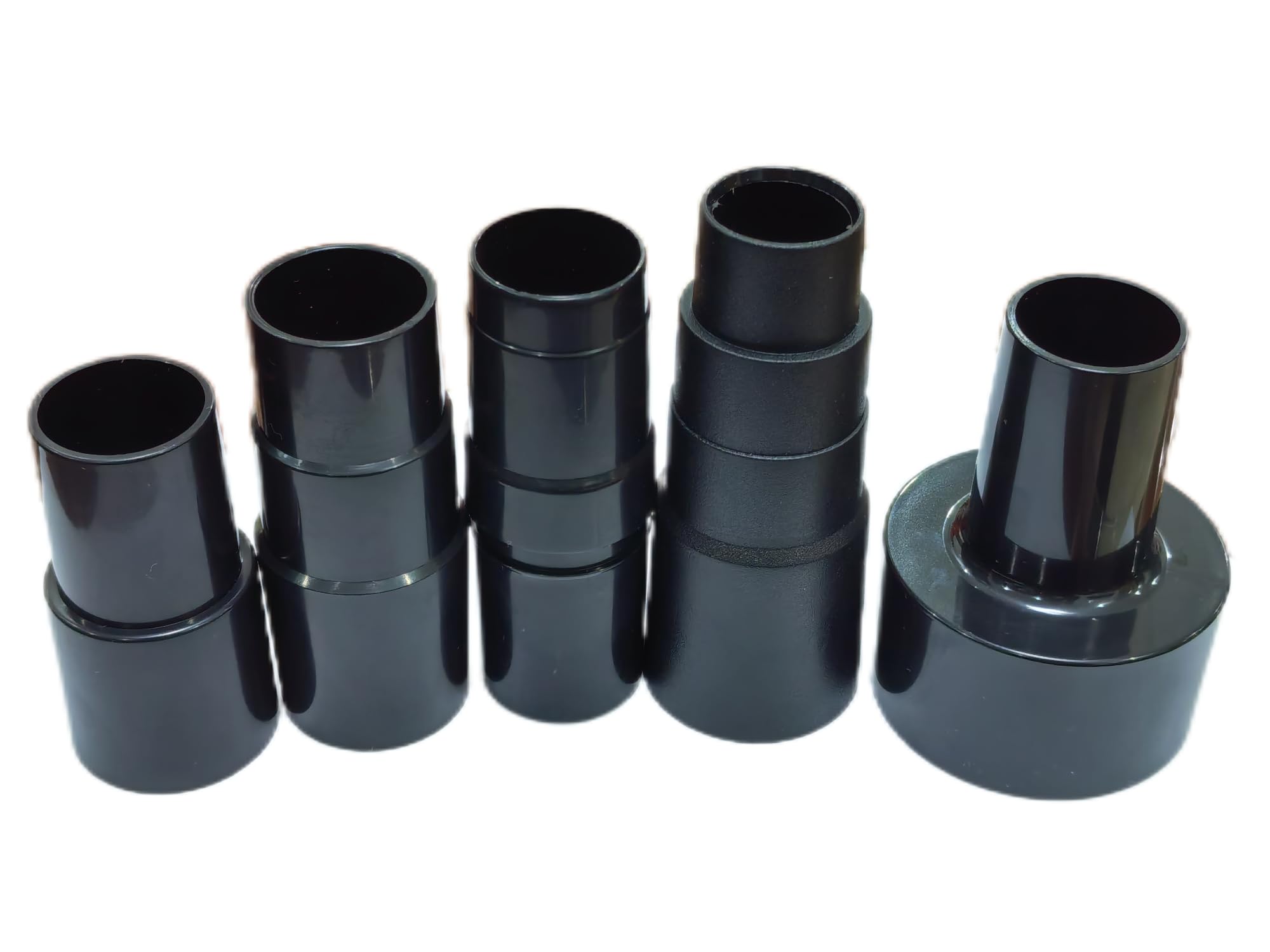 (5 piezas) accesorios reductores de manguera de vacío de plástico para aspiradoras, 2-1/2 pulgadas a 1-1/4 pulgadas, 1-3/8 pulgadas a 1-1/4 pulgadas, 1-1/2 pulgadas a 1-3/8 pulgadas a 1-1/4 pulgadas,