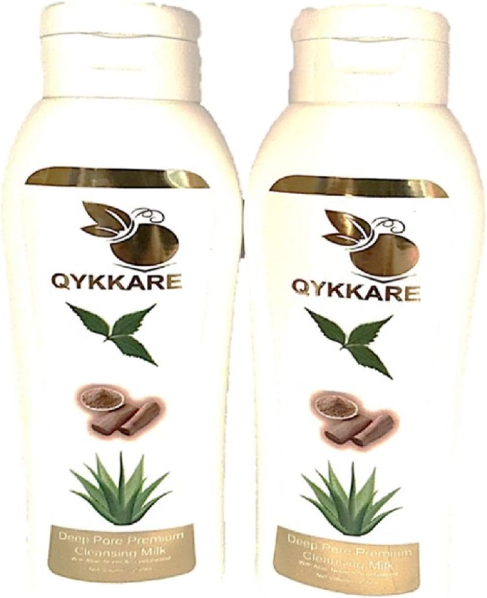 QYKKARE Deep Pore Premium Cleansing Milk with Aloevera, Neem & sandalwood Combo Pack