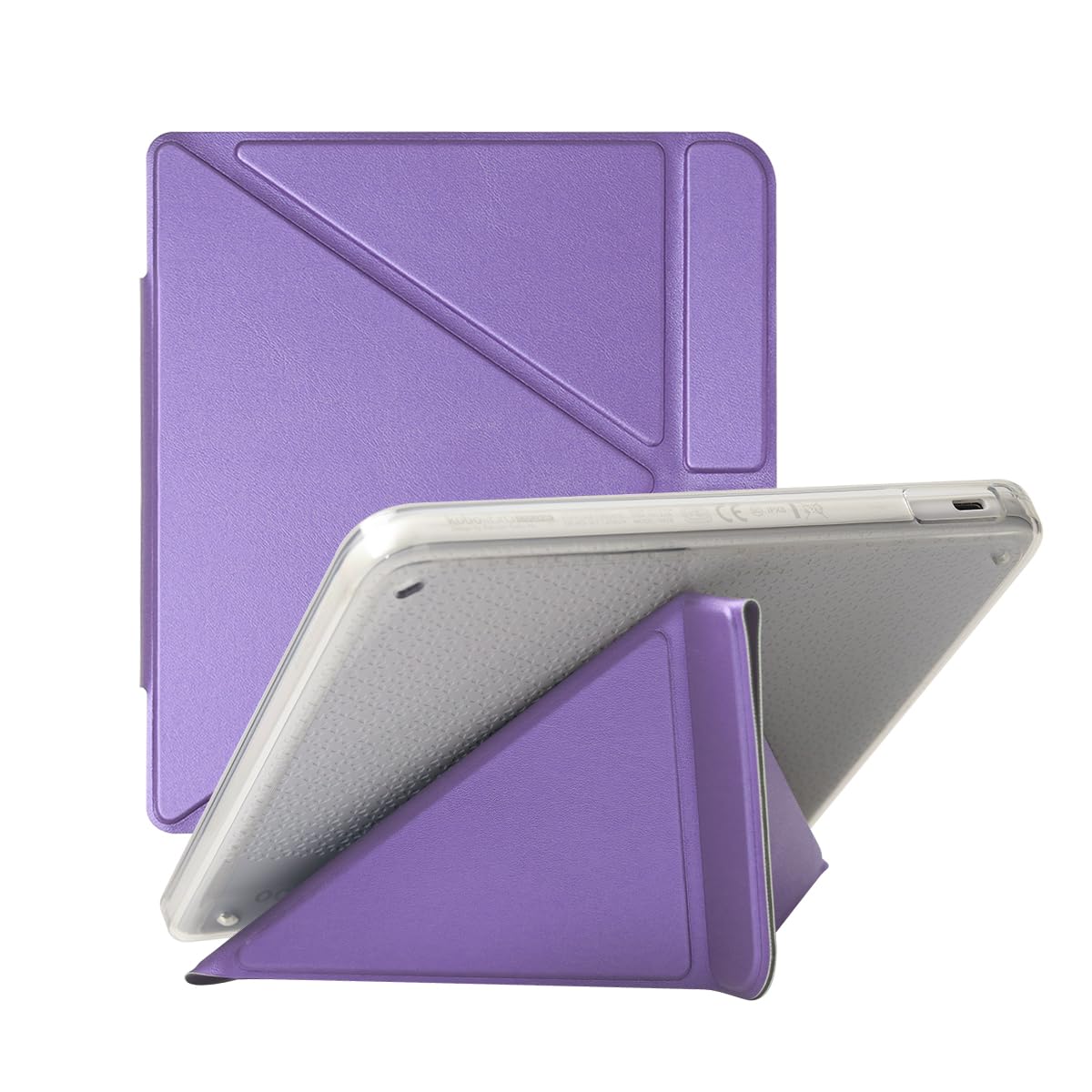 Tablet Schutzhülle Slim Case für Kobo Libra Color (2024)/Libra 2 (2021) 7 Zoll eReader, TPU Leder Hülle Slim Smart Folio Schutzhülle mit Magnetverschluss und Standfunktion (Violett)