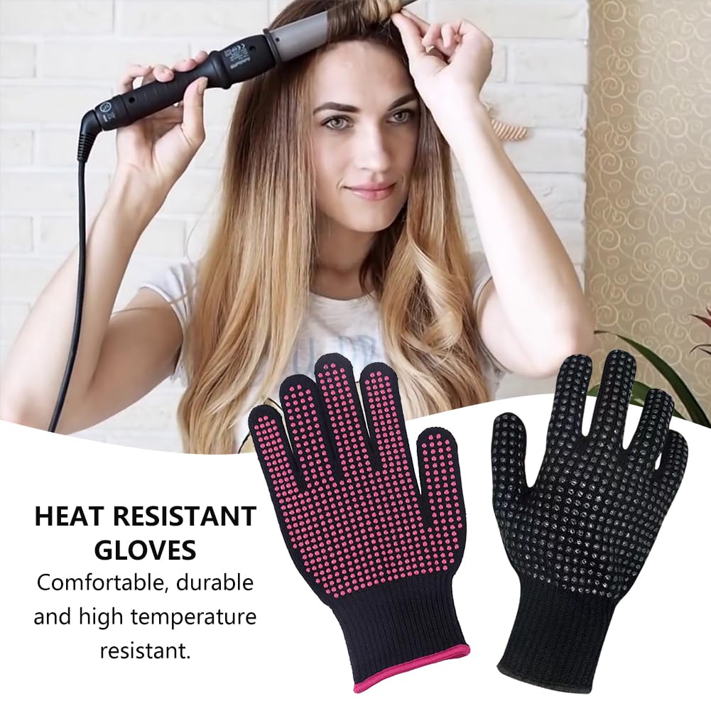 Gants Thermique Coiffure,Gants De Protection Coiffure,Gants De Coiffure Résistants À La Chaleur,2 Pcs Professionnels Gants Anti Chaleur Pour Coiffure,Gants Résistant À La Chaleur Pour La Coiffure