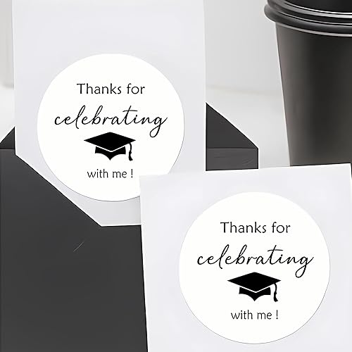 Miniatura 5 de 60 calcomanías de graduación – Thanks for Celebrating with Me Calcomanías adhesivas decorativas para recuerdos de fiesta de graduación