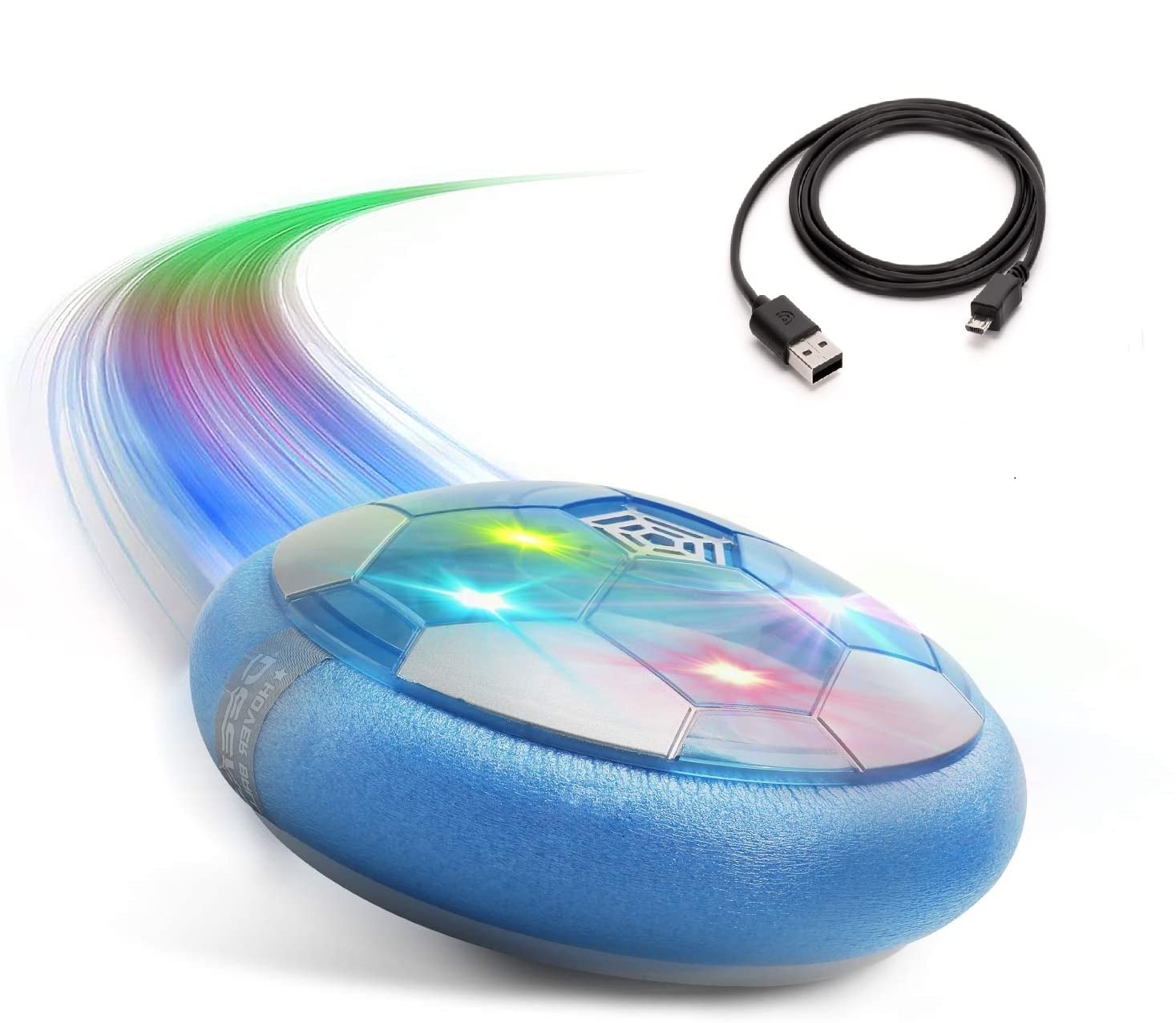 Chocozone Powered Pneumatic Suspended Hover Soccer Ball/Disc with Foam Bumpers and Colorful LED Lights Toys for 4 Years Old Football/Soccer Ball for Kids (B0DG2MRVW6) Amazon Price History, Amazon Price Tracker