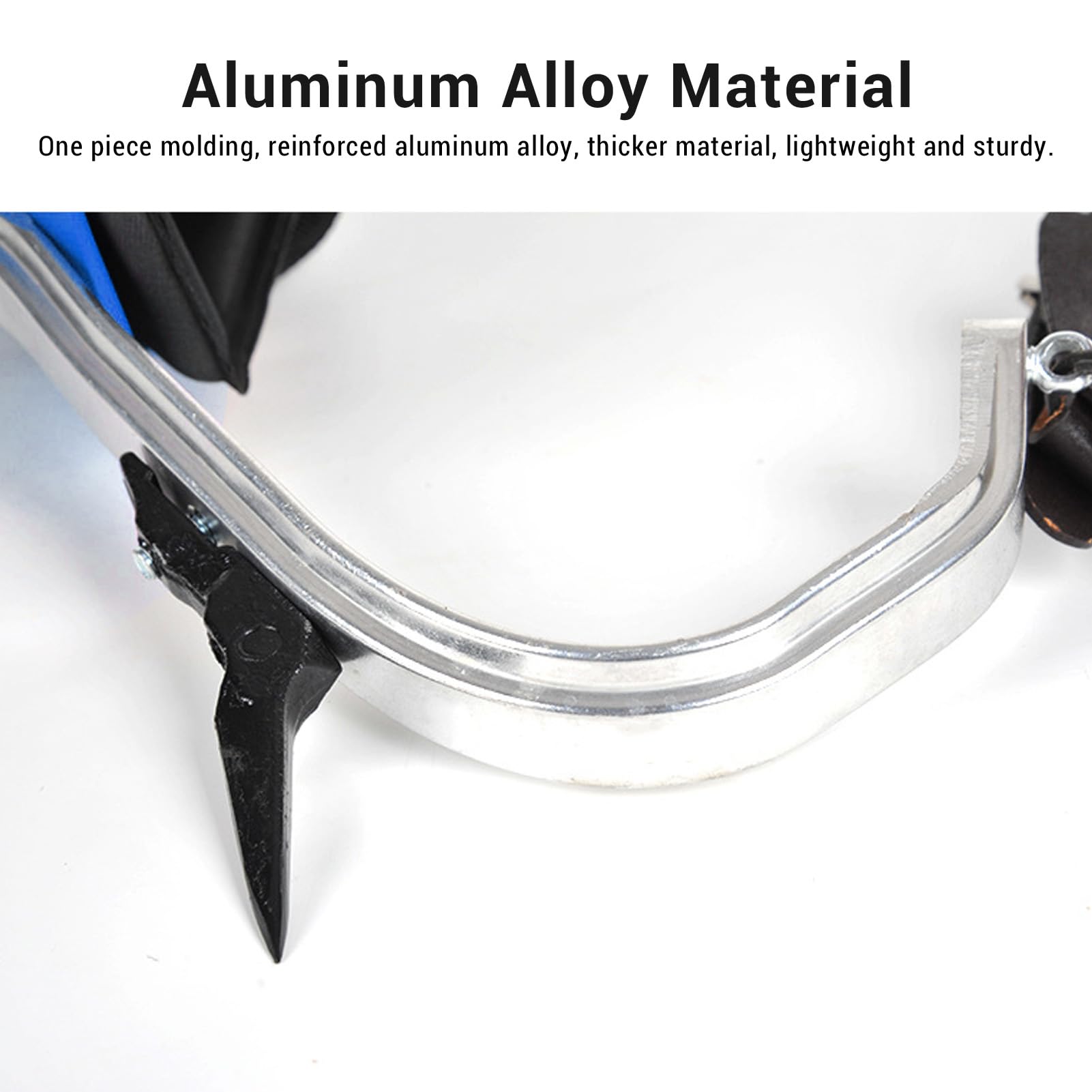 Picos para Trepar árboles, Espolones de Escalada Ajustables con Pedal Antideslizante de Aleación de Aluminio Liviano y Correas Ajustables para Recolección de Huertos, Poda de — view 7