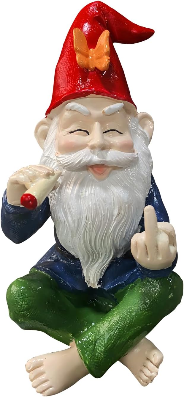 Garden Gnomes Outdoor Funny Statue - It's 5 O'Clock Somewhere Resin Decor, Weather-Resistant Humor Gift for Lawn, Patio, Yard, Indoor & Outdoor Use​​ (Welcome)