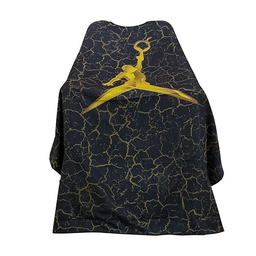 BARBER PRO Capa de peluquero capa de corte de pelo con cierre a presión capa profesional de poliéster capa de peluquería - impermeable ajustable