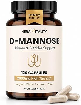 D-Mannose Capsules 2000mg High Strength | Urinary & Bladder Support | D Mannose Supplement for Women | 120 Vegan Capsules | UK Made | Daily Urinary Comfort