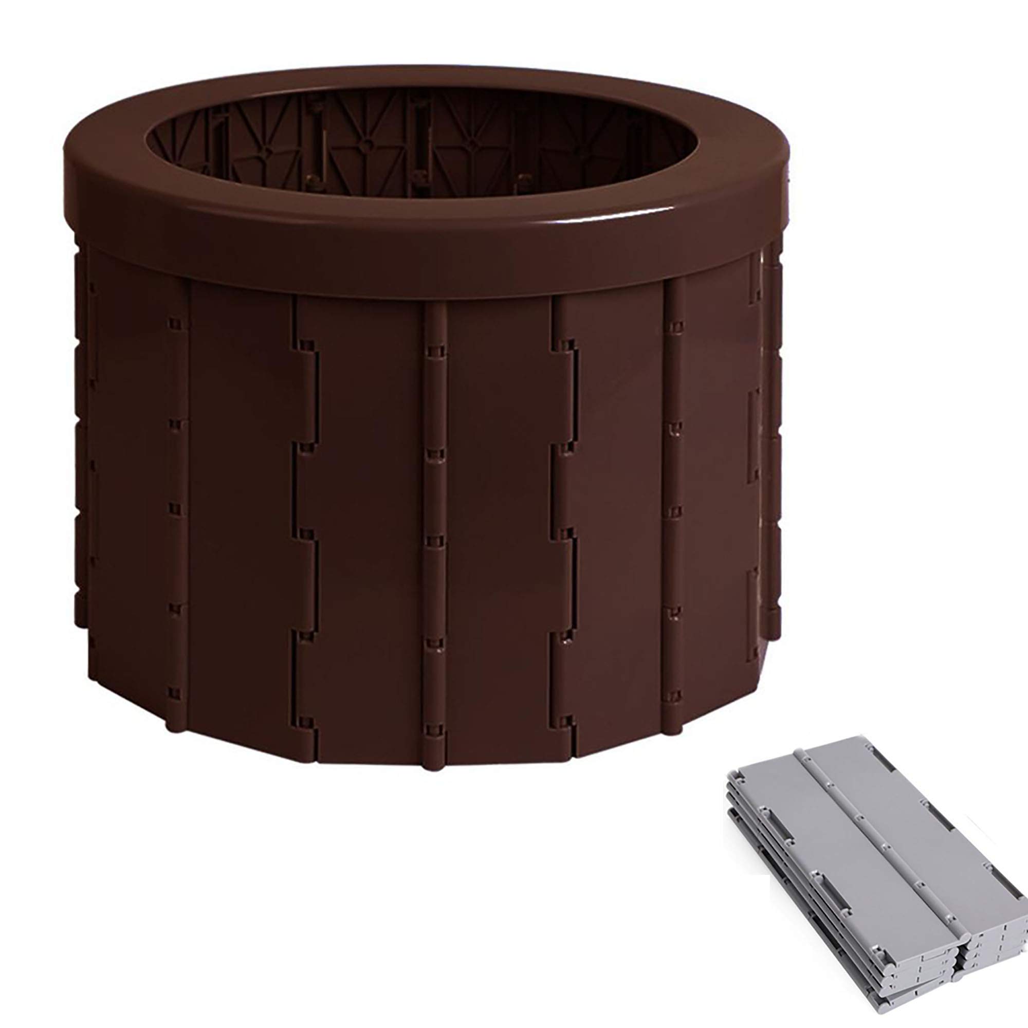 Commode voiture pliable robuste et toilette de camping portable marron