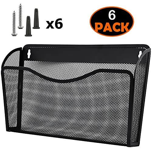 Cosyawn 6 Pack Mesh Wall Mounted File Holder Hanging Wall File Organizers For Home And Office #TOP1