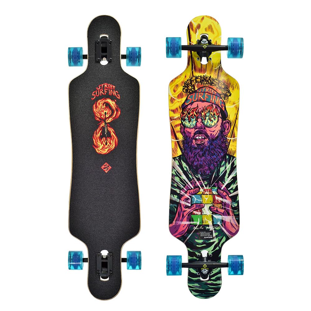 Streetsurfing - Longboard Drop Through Freeride 39" Curve, Longboard Unisexo, Black, One Size - 06-16-013-2