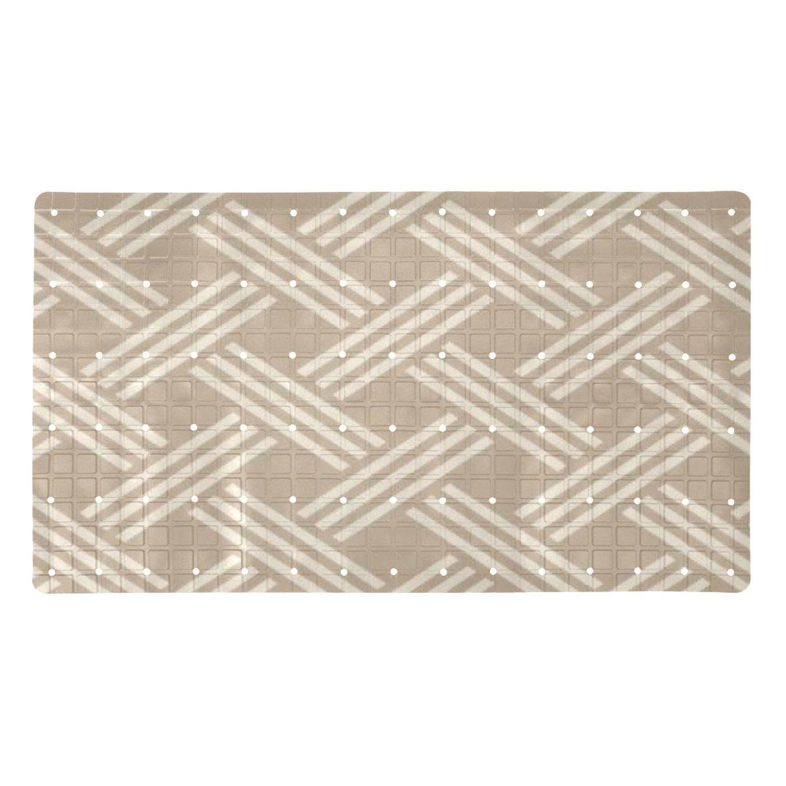 Alfombrilla de baño de geometría regular esteras de ducha con ventosas de 15.7x27.9"