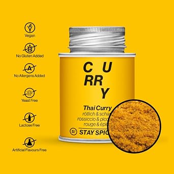 Elegant Thai Curry by Stay Spiced! I Red Thai Curry - Ideal for Sharp Curry Fans I Tinplate Tin