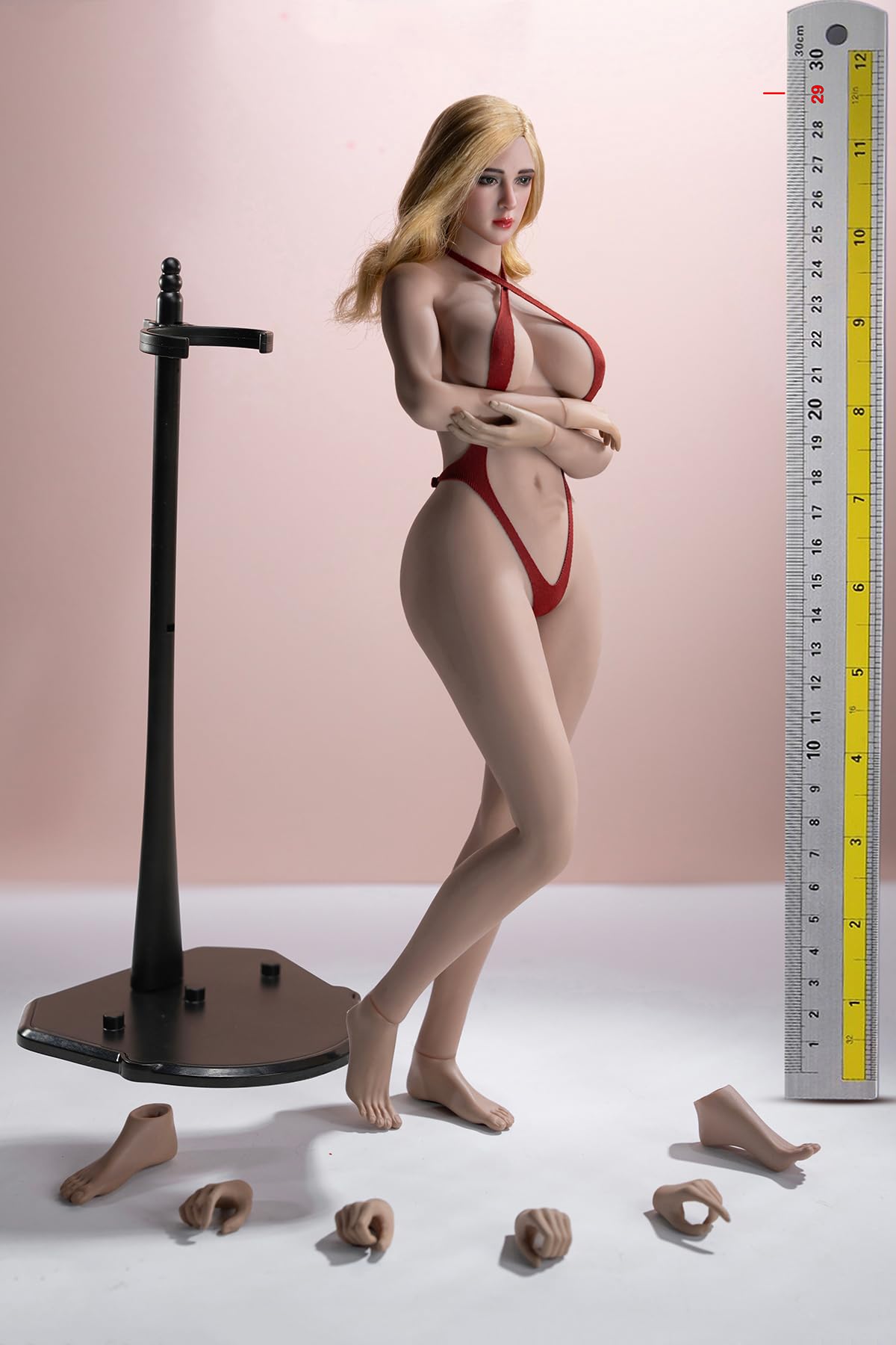 HiPlay TBLeague 1:6 Scale Female Seamless Action Figure Body -Tall and Plump Body Shape (S53,Suntan,with Head)