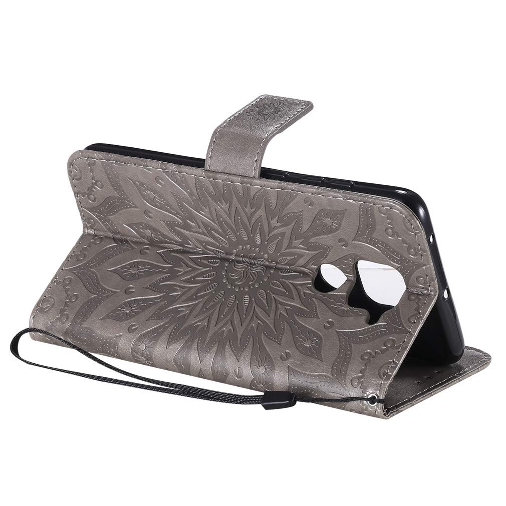 Bear Village Cover per Xiaomi Redmi 9, Flip Custodia in PU Pelle con Slot per Schede, Magnetica Antiurto Protettiva Cover per Xiaomi Redmi 9, Nero