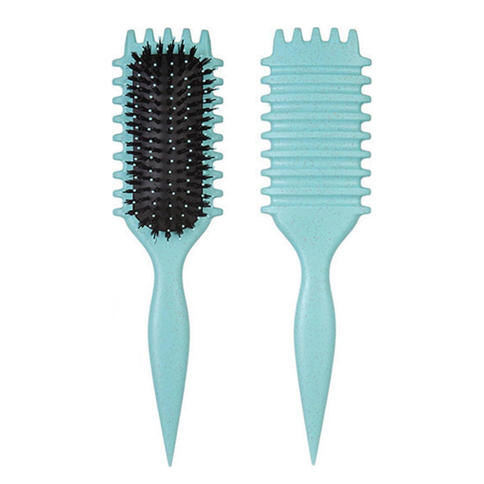 lockenbürste naturlocken, Neueste Wildschwein Borsten Styling Pinsel für lockiges Haar, entwirren und verbessern Locken für Frauen und Männer, Minimieren Ziehen (#1, 135g)