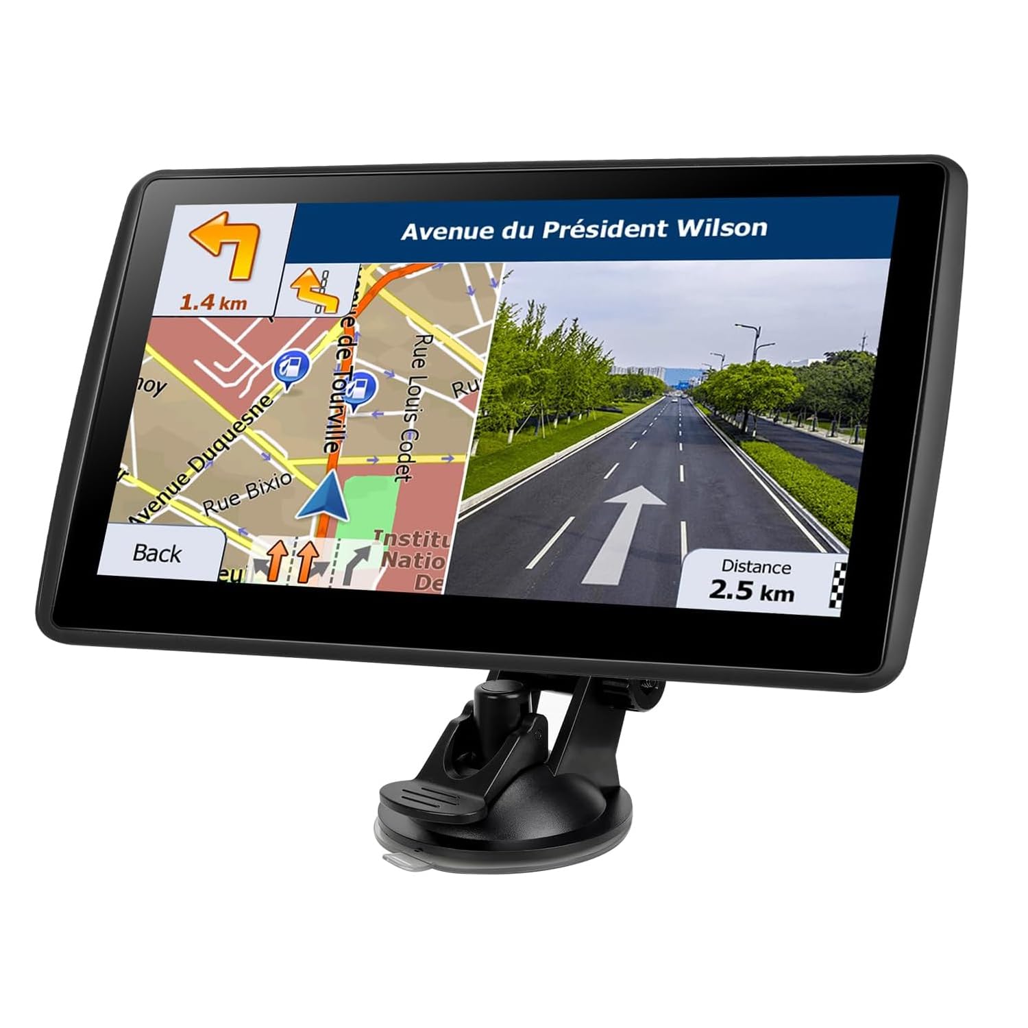 GPS Navigator for Car Truck RV, 7-Inch Car GPS with 2026 Maps Free Lifetime Updates, Voice Guidance, Speed Camera Alerts, Custom Truck Routing, Turn-by-Turn Voice Guidance