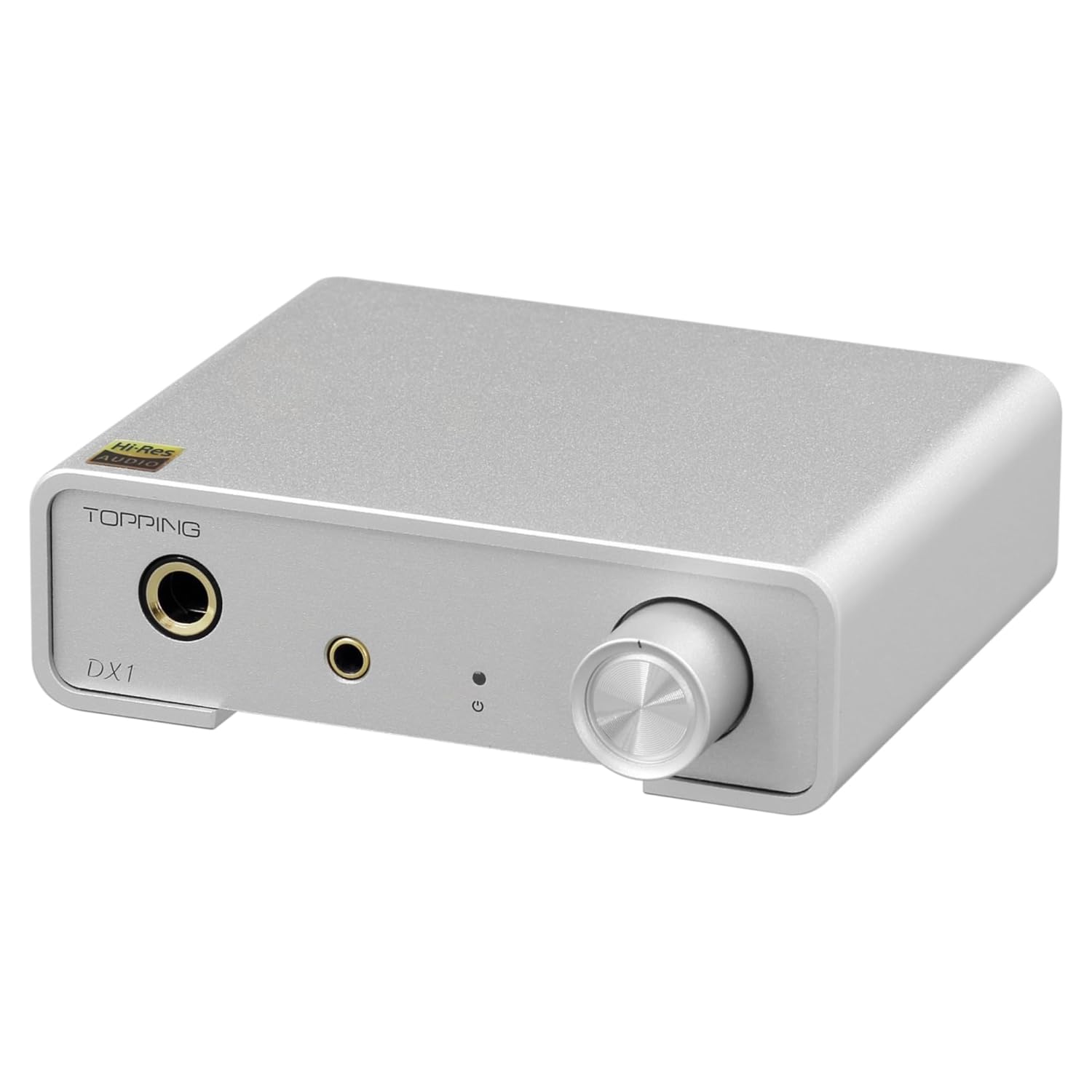 TOPPING DX1 Mini DAC & Headphone Amplifier, AK4493S Chip, 280mW x2, Supports DSD256 PCM384, 6.35mm & 3.5mm Outputs, Discrete LNRD for Windows, MAC, iOS, Android, HiFi Audio (Silver)