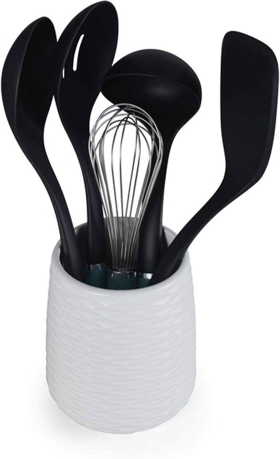 KitchenAid Tool and Gadget Set with Crock, 6-Piece, Black: Kitchen & Dining