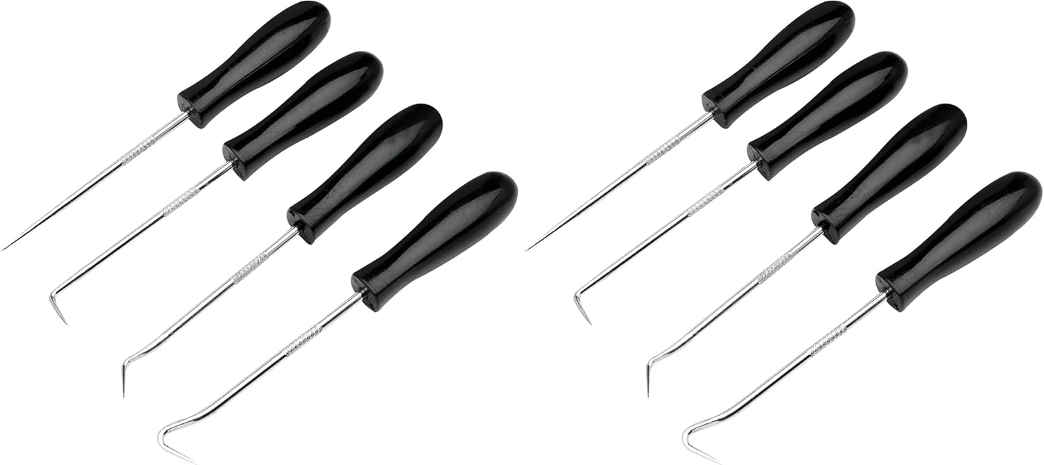 Performance Tool 1103 4-Piece Hook & Pick Set - Mark Metal or Plastic, Separate Wiring, Remove Fuses, Pick Up Small Parts and Washers (Pack of 2)