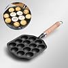 Takoyaki Grill Pan, 14 Hole Non-Stick Grill Punkking Plate, Octopus Meatball Mold Maker, with Removable Handle for Pancake Balls, Puffs, and Takoyaki