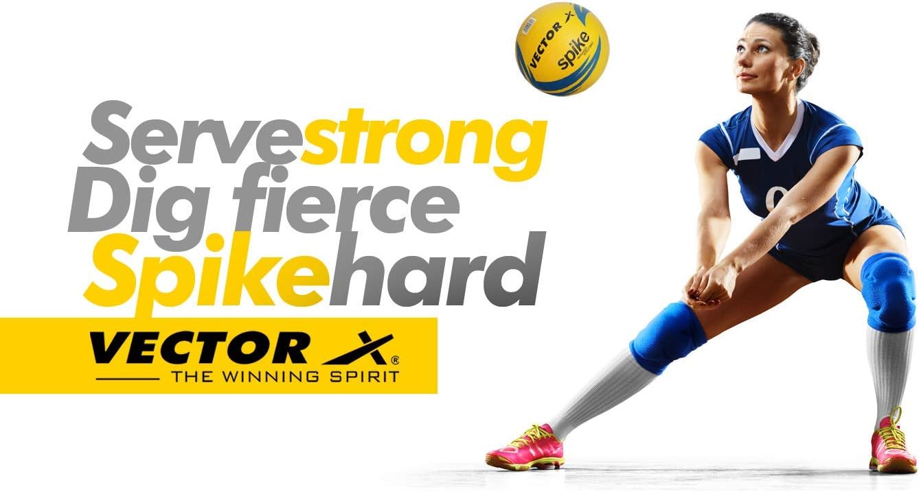 Vector X Spike Moulded Volleyball with Air Pump
