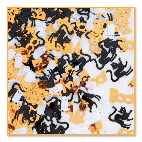 Beistle Scary Cats Confetti, Black/Orange