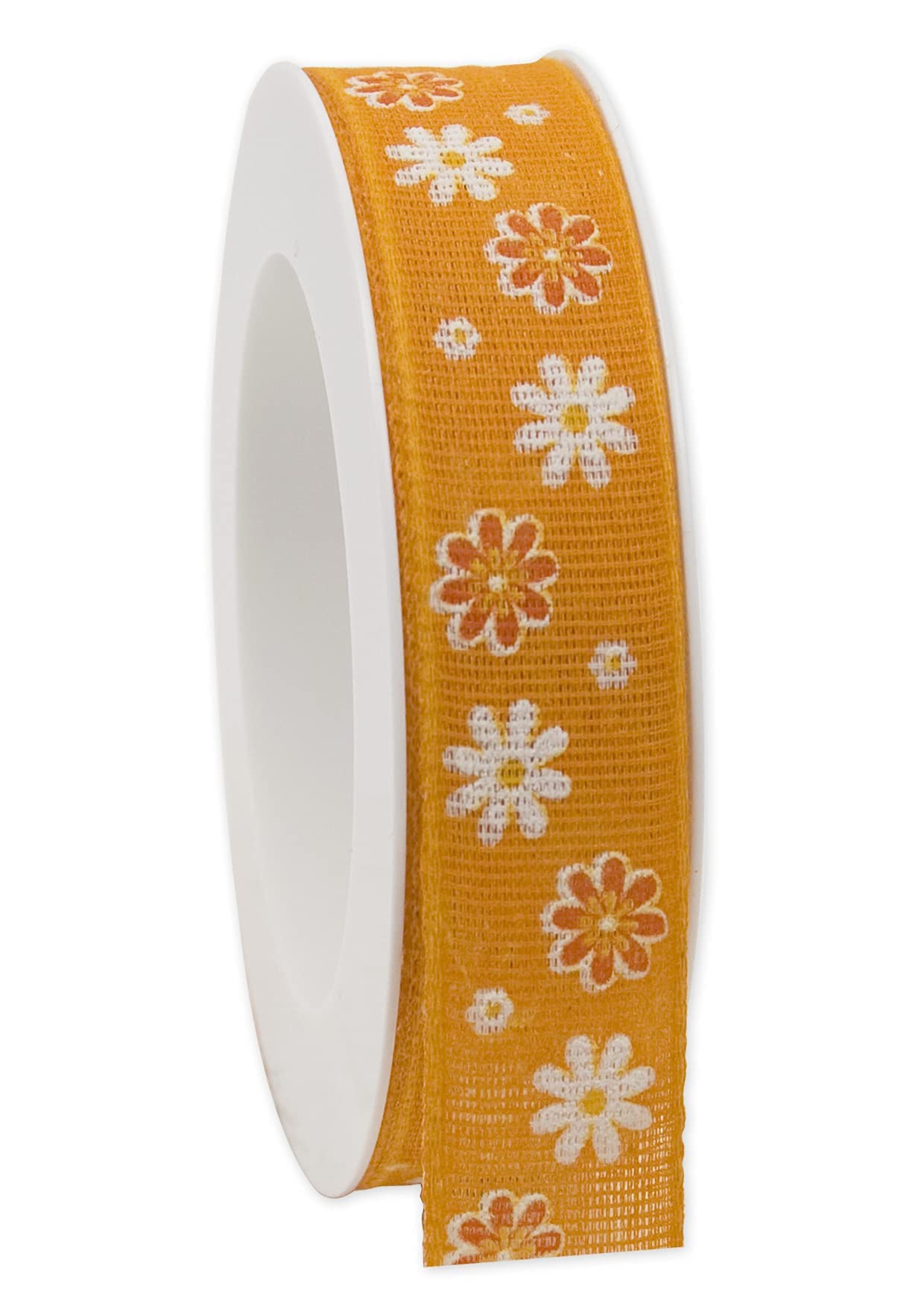 Nastro Di Cotone Con Fiori Blu Chiaro, 20m X 25mm, Biodegradabile, Made In Germany - 2