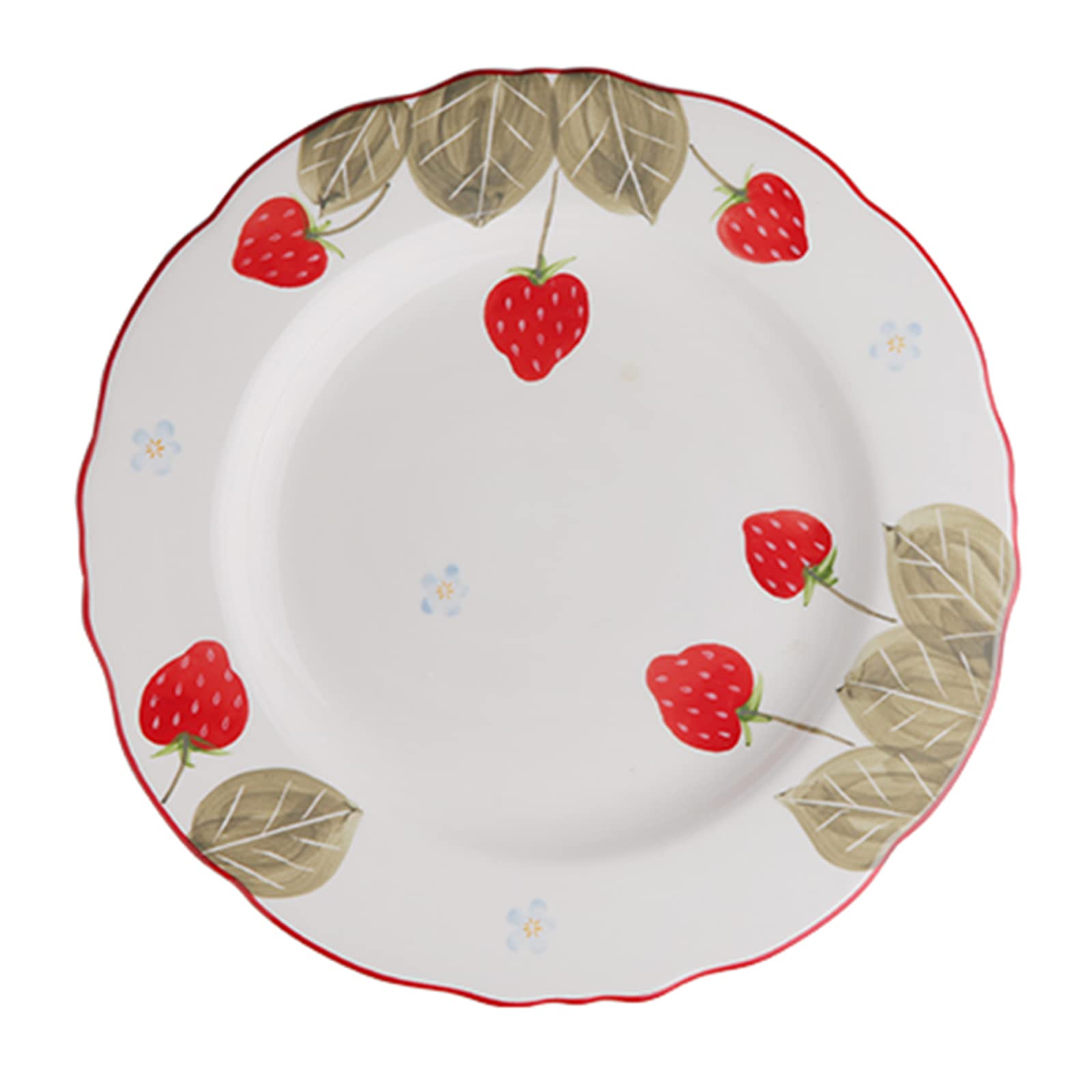 Lindo Plato De Verduras, Plato De Comedor Rural con Estampado De Flores, Vajilla para La Fiesta del Hotel En El Restaurante Casero, Cerámica/15,2 CM/20,5 CM/26 CM(Size:20.5 * 20.5 * 2.3CM)