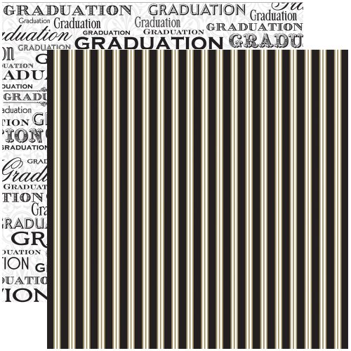 Reminisce The Graduate 12 by 12-Inch Double Sided Scrapbook Paper, The Graduate