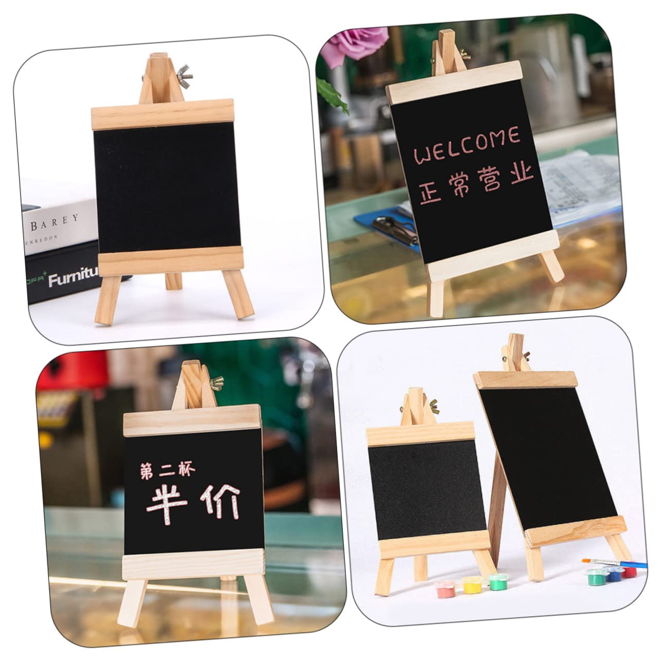 STOBOK 4pezzi Decorativo Multi- Lavagna Da Per Scrittura Lavagna Per Attività Feste Ristoranti e