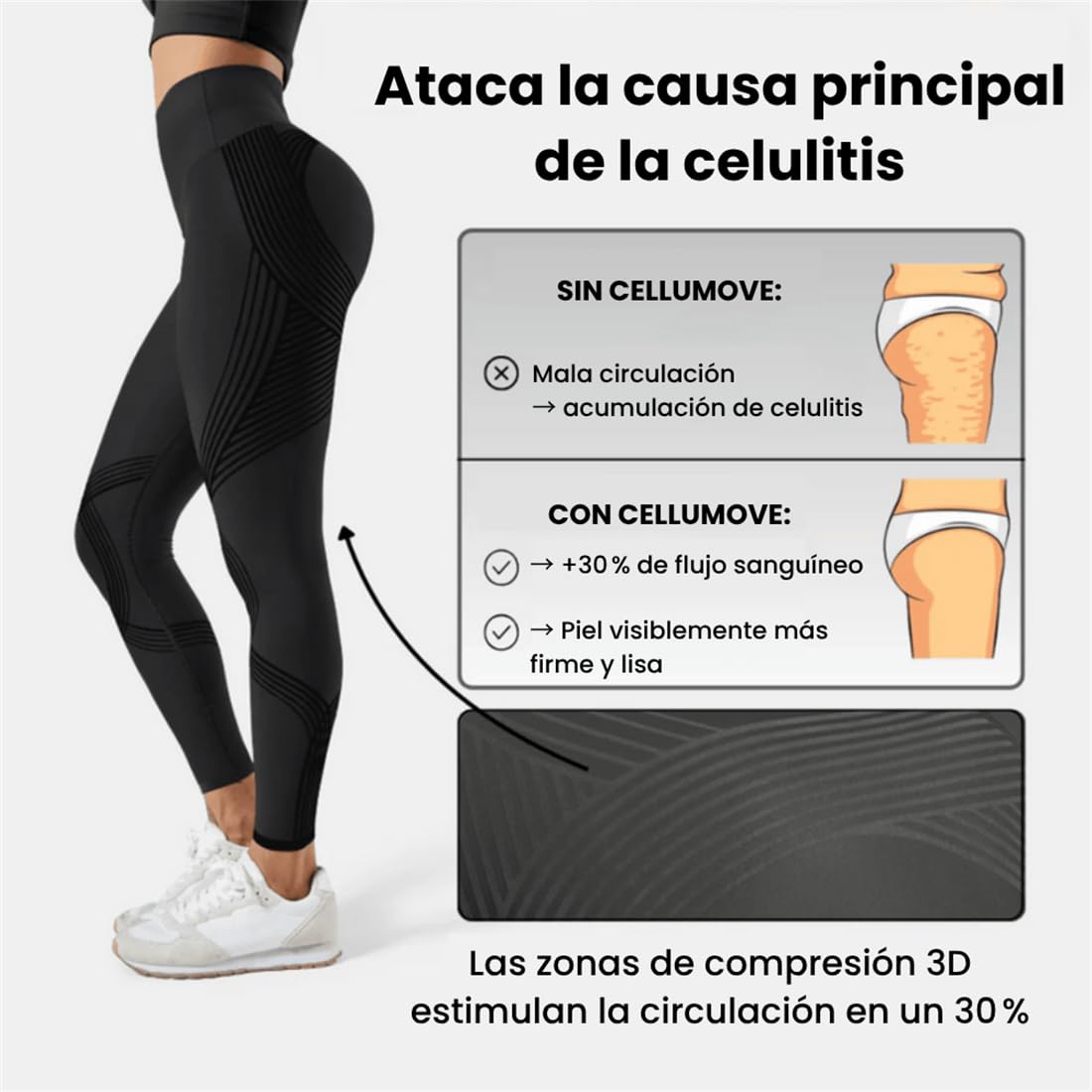 Legging 3D – Redefine tu Silueta sin Esfuerzo Pantalones Deportivos Ajustados para Mujer